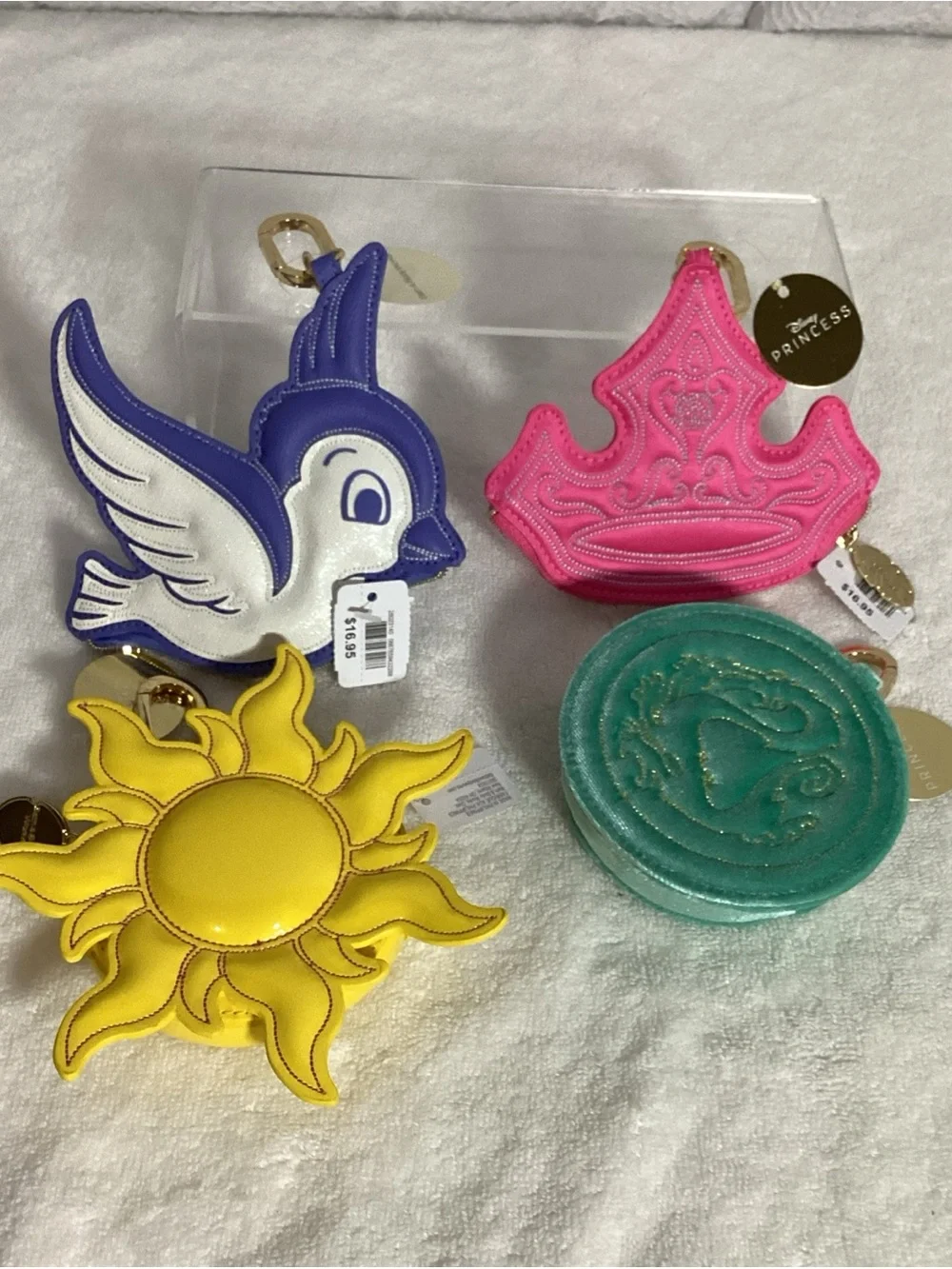 Bath & Body Works Disney Complete Set Princess Coin Purses Bag Charms NEW